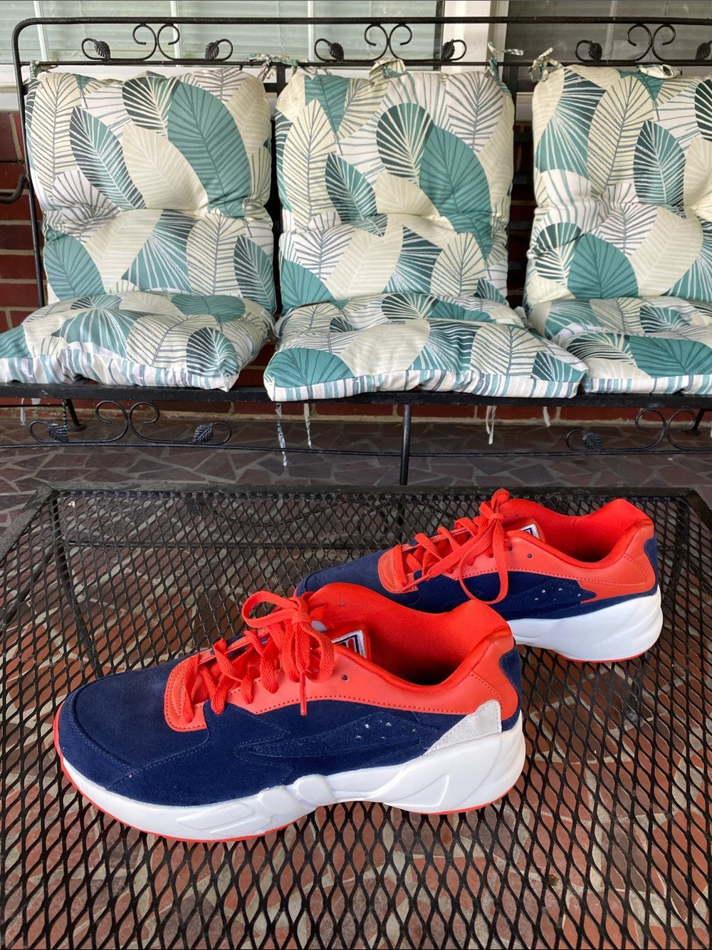 Fila Men’s Mind Blower Navy and Bright Red Sneakers Size 12